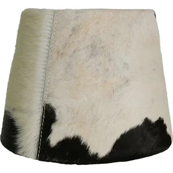Stínidlo Stínidlo na lampu z hovězí kůže - bílo černá - 15*20* h 15cm