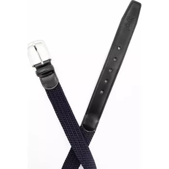Opasek FAGER Pásek elastický kožený Fager, black/navy Délka: 100 cm