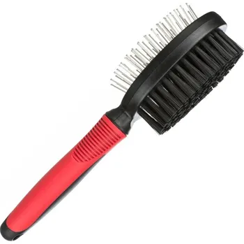 Péče o srst a drápky Trixie Kartáč oboustranný nylon / kov štětiny malý 5 x 12 cm