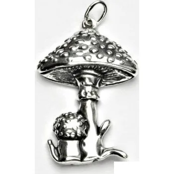 Přívěsek Stříbrný přívěsek muchomůrka - P376 (Stříbrné muchomůrky)