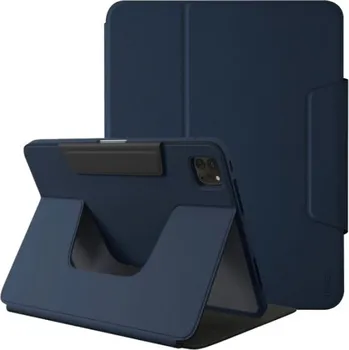 Pouzdro na mobilní telefon UNIQ Rovus otočné 360° pouzdro s prostorem na Apple Pencil pro iPad Air 4 (2020) / Air 5 (2022) / Pro 11" (2018-2022) - tmavě modré