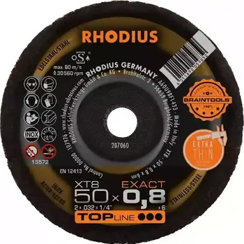 Řezný kotouč Rhodius 207060 | Řezný kotouč 50 x 0,8 x 6,0 mm, XT8 EXACT
