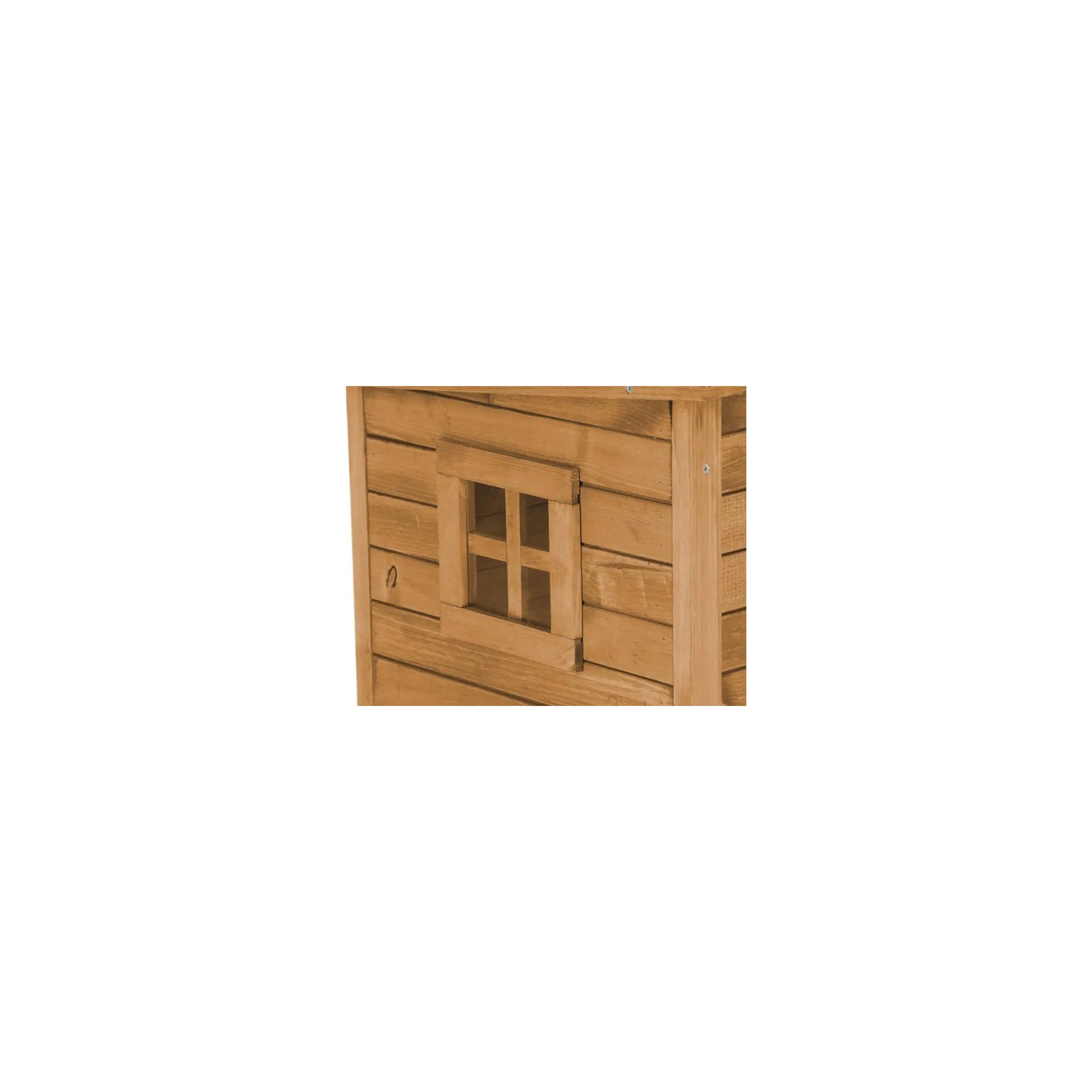 Fotografie 3 - Pelíšek pro kočku Kerbl Rustica kočičí bouda 57 x 45 x 43 cm hnědá/zelená