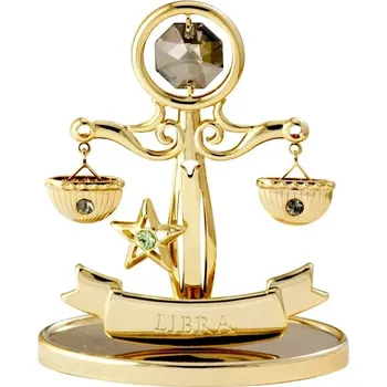 Znamení zvěrokruhu Crystocraft VÁHY - zlatavá