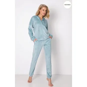 Dámský sametový komplet TIMO Angelina modrá L