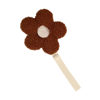 klip na dudlíky Atelier Wagram Chlupatý klip na dudlík Květina Barva: Hnědá