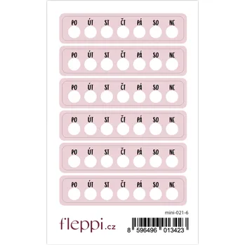 samolepka Fleppi Samolepky Návyky malé Barva samolepek: nude růžová