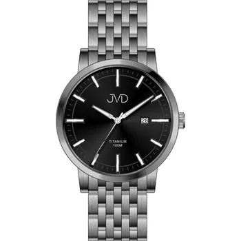 Hodinky JVD Pánské stříbrné titanové vodotěsné náramkové hodinky JVD JE2004.3 - 10ATM (JVD Pánské titanové vodotěsné náramkové hodinky JVD JE2004.3 - 10ATM)