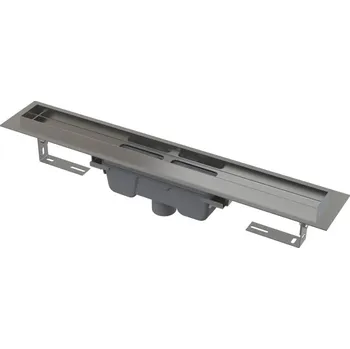 Odvodňovací žlab Podlahový žlab Alcadrain (Alcaplast) s okrajem pro plný rošt, svislý odtok APZ1006-1150