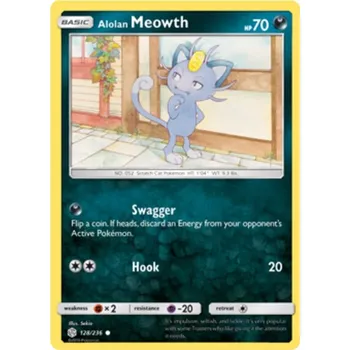 Sběratelská karetní hra Alolan Meowth 128/236 - Cosmic Eclipse Typ karty: Non-Holo