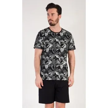 Pánské pyžamo Pánské pyžamo šortky Vienetta Secret Albert černá M