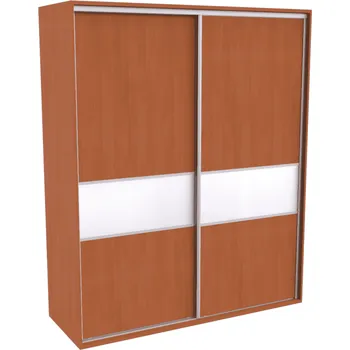 Šatní skříň Šatní skříň FLEXI 2 s dělenými dveřmi Lacobel Dekor: Olše, Šířka: 180 cm, Výška: 220 cm