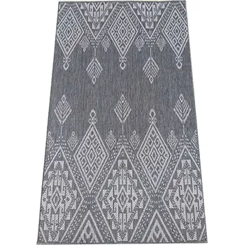 Koberec Kusový koberec ZARA 13 šedý oboustranný Šedá Geometrické tvary Do 0,9cm ZARA 30/30/120 120x170