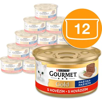 Krmivo pro kočku Gourmet Gold s hovězím - paštika 12 x 85g