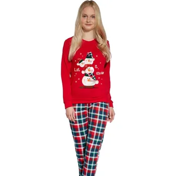 Dívčí pyžamo Dívčí dlouhé pyžamo Cornette 592-594/172 Snowman 2 98/104