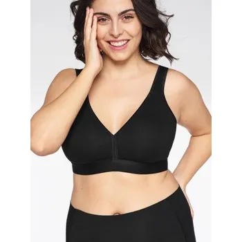 Podprsenka Dámská bavlněná sportovní podprsenka Naturana 86021 černá 100B