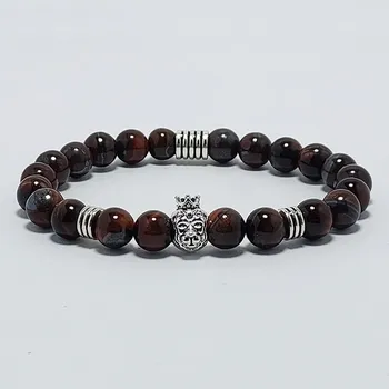 Náramek Pánský náramek z minerálů 8 mm - tigrové oko