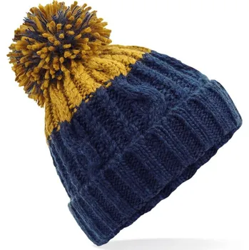 Pánské tričko Pletená čepice s Bambulkou - Apres, Barva látky tmavě modrá, Střih Pánsky/UNISEX