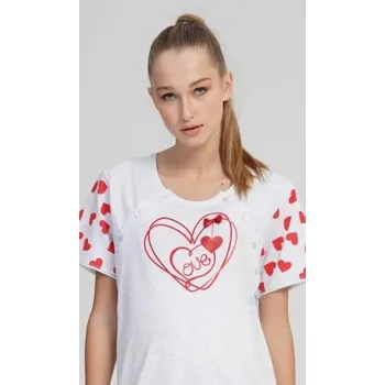 Dámská noční košile Dámská noční košile mateřská Vienetta Secret Love světle šedá L