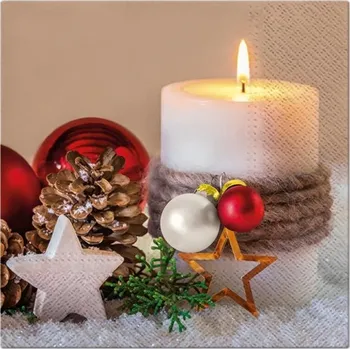 Papírový ubrousek Anděl Papírové ubrousky třívrstvé vánoční zátiší 20 ks