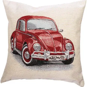 Dekorativní polštářek Dekorační polštář červené auto, 45x45 cm