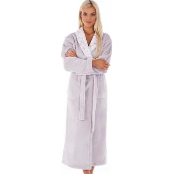 Dámský župan Dámský dlouhý župan Vestis Flora 2556 grey 9151 - světle šedá L