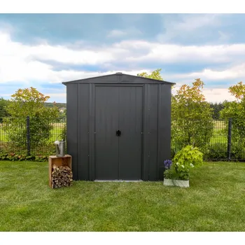 Zahradní domek Plechový zahradní domek Spacemaker 6x5 - Šedá (Rozměr: 151x194x190 cm)