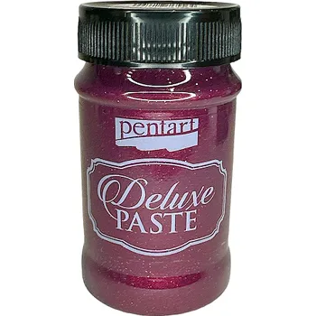 Speciální výtvarná barva Metalická Deluxe pasta PENTART 100ml - bordově-zlatá