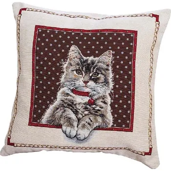 Dekorativní polštářek Dekorační polštář kočka, 45x45 cm