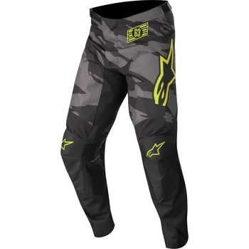 Moto kalhoty Kalhoty racer tactical, alpinestars (černá/šedá maskáčová/žlutá fluo, vel. 32)