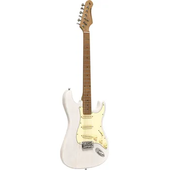 Elektrická kytara Stagg SES-55 WHB, elektrická kytara, transparentní bílá Blonde
