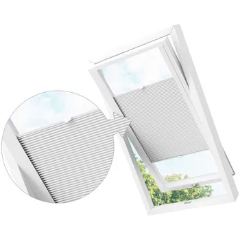 Roleta ZEBRA-SHOP Plissé pro střešní okno Velux MK 06 bílá PM01/bílý profil