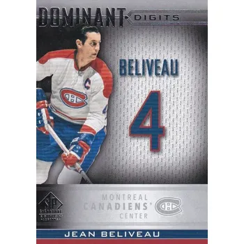 Karetní hra insert karta JEAN BELIVEAU 20-21 SP Signature Legends Dominant Digits číslo DD-49
