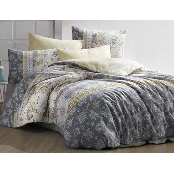 Bytový textil TipTrade Bavlněné povlečení Vera Šedé 220x200 + 2x 70x90 cm