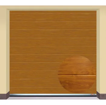 Garážová vrata AMPEL s.r.o. Sekční garážová vrata ZLATÝ DUB CL 305×305 cm s elektrickým pohonem - Montáž do rodinného domu - 3 500 Kč