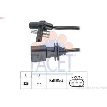 Motor automobilu Generátor impulsů, klikový hřídel FACET 9.0759