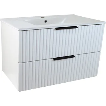 Koupelnový nábytek BPS-koupelny Koupelnová skříňka s keramickým umyvadlem Tina W 80 bílá