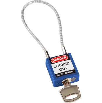 Visací zámek Compact Cable Padlock Blue 20cm KD
