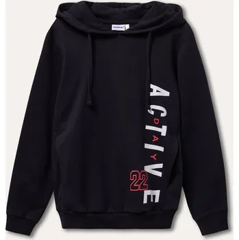 Chlapecká mikina Chlapecká mikina s kapucí Active - černá/bílá 164