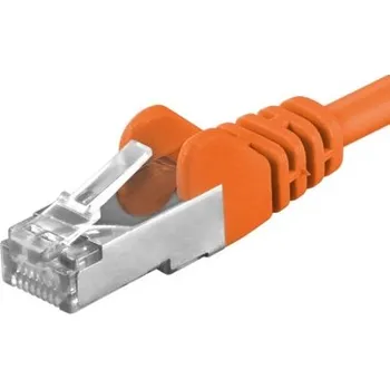 Síťový kabel Premiumcord Patch kabel CAT6a S-FTP, RJ45-RJ45, AWG 26/7 5m oranžová