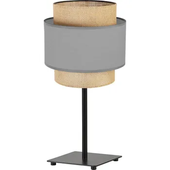 Stojací lampa Stolní lampa Boho, 1x jutové/šedé textilní stínítko