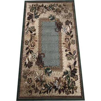 Koberec Kusový koberec ALFA zelený 01 Zelená Květiny Do 0,9cm ALFA 20/20/150 80x150