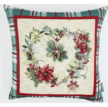 Dekorativní polštářek BYTEMA Vánoční gobelínový povlak VÁNOČNÍ ČAS 2 45 x 45 cm
