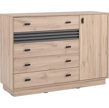 Komoda ALLMO | komoda AL17 | 135 cm | dub estana/antracit