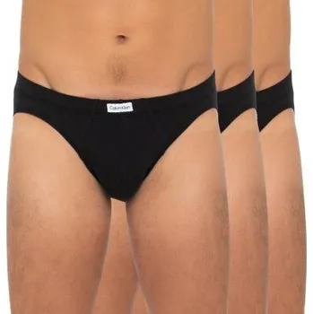 Slipy Pánské slipy Calvin Klein NB 3261A 3 kusy černá M