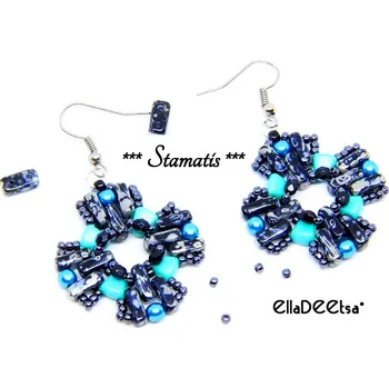 Korálek Náušnice Stamatis č. 1357 - stavebnice