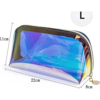 Kosmetická taška Průhledná kosmetická taštička s odlesky - Velký