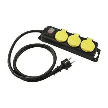 Napájecí kabel Eurolite napájecí rozvaděč s vypínačem, 3 zásuvky, IP44