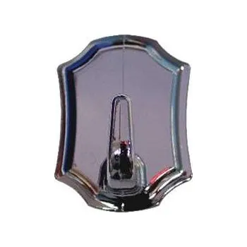 Věšák háček pokovený erb baroko stříbrný