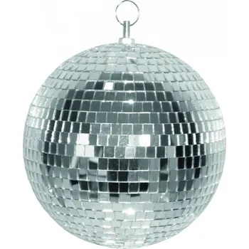 Světelný efekt Zrcadlová koule 30 cm, stříbrná